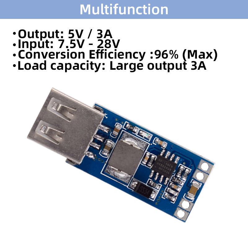 Power Module 9v Vehicle DC-DC Power Module 9V/12V/24V to 5V Step-Down Module DC USB Co ...