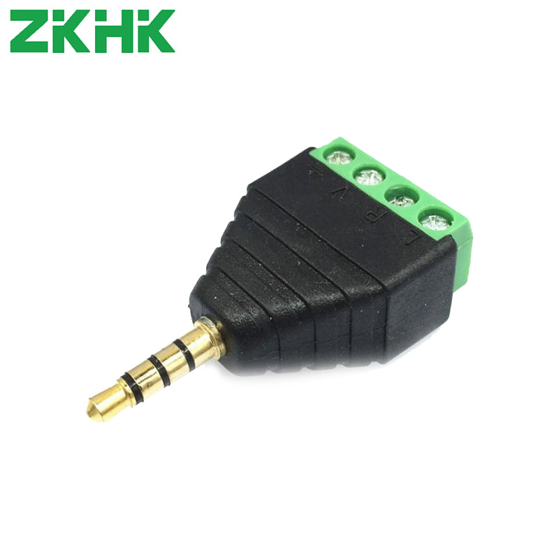 3.5mm Terminal Jack 4 Pole Plug RCA Connector Adapter Jack Press Plug Connector New Original Welcome To Inquire