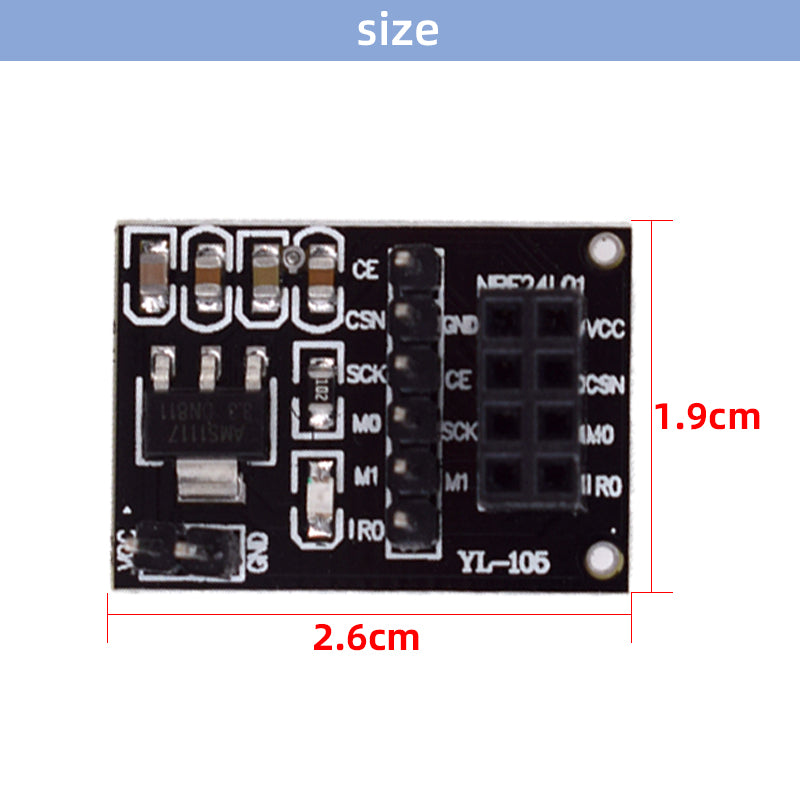 Wireless Module Adapter Board 3.3V Supporting 24L01 Wireless Module Using Smart Car Machine Module NRF24L