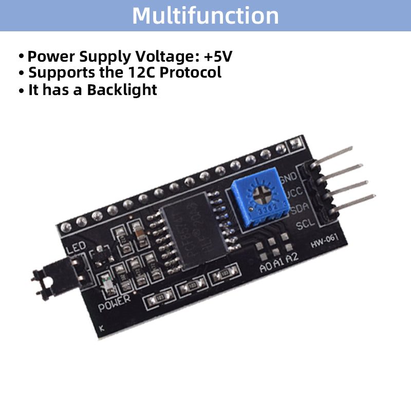 Factory Direct Brand New Blue Backlight 16x2 LCD Display Module For Kit AVR IIC/I2C LCD1602