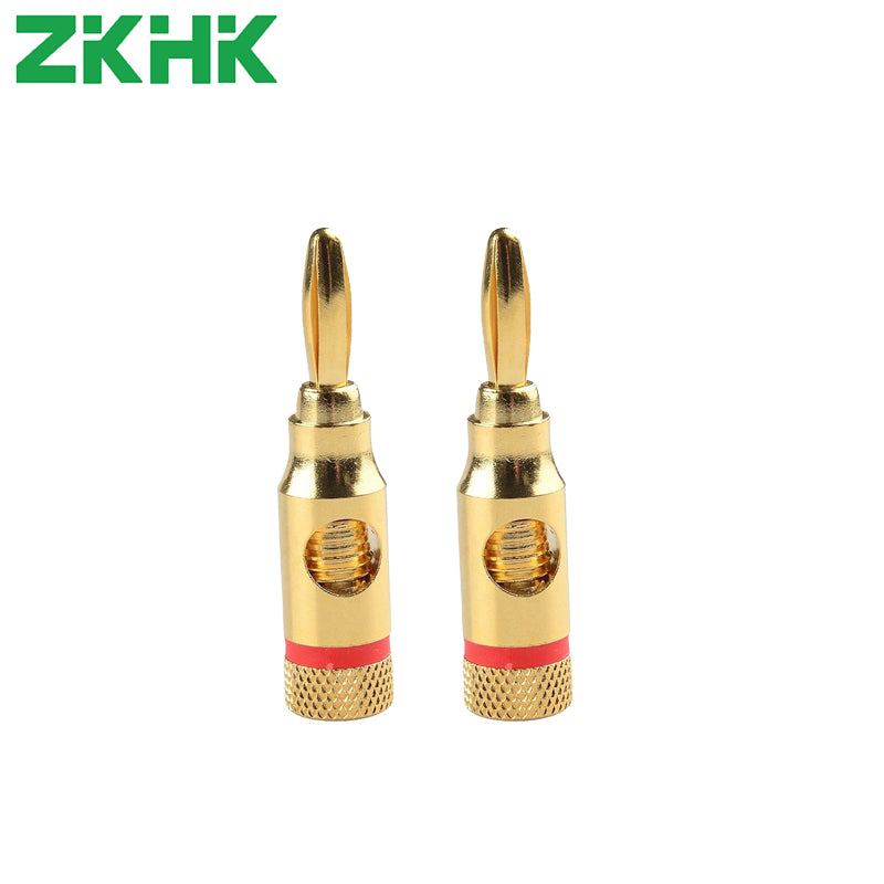 24k Gold Plated Speaker Banana Plugs Screw Type Banana Plugs Connector New Original Welcome To Inquire