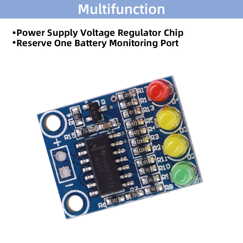12V LED Battery Level 4 Section Electric Indicator Module Battery Dete ...