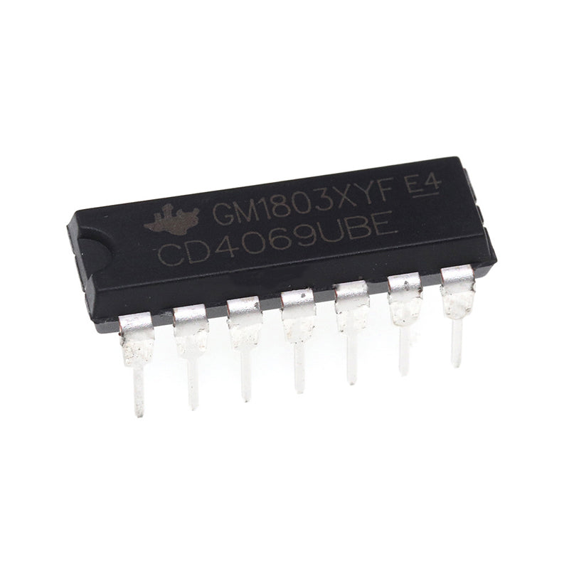 ori ginal Six not gate inverter chip in-line CD4069UBE new original ic chip intergrated circuit a2v64s40ctpg6