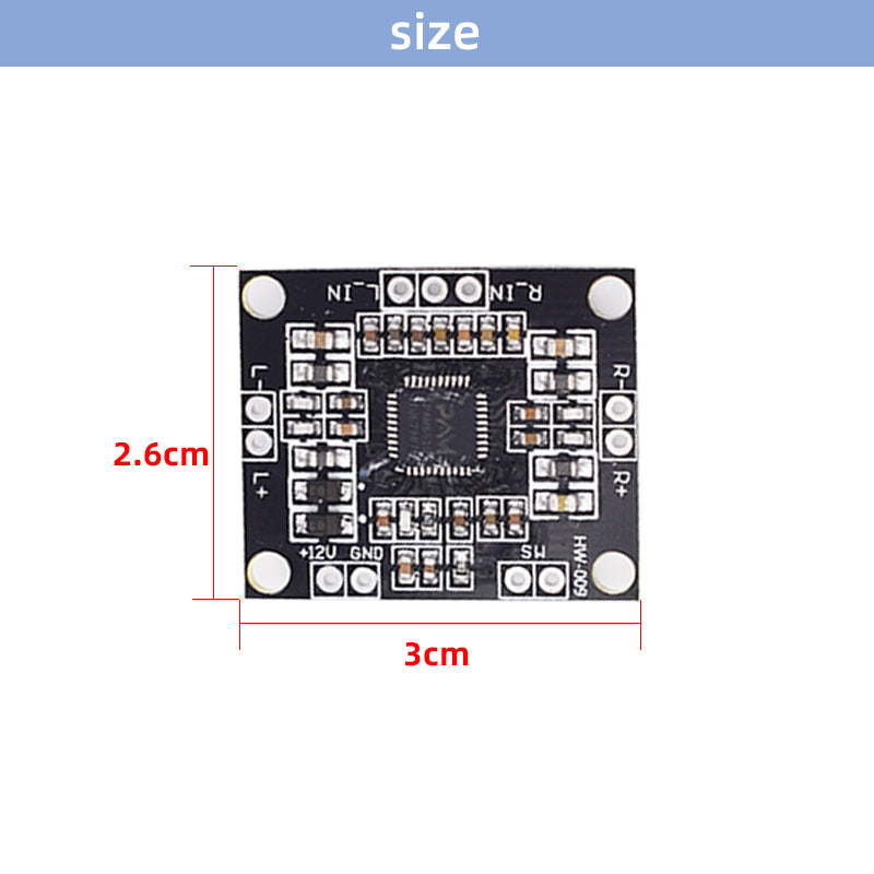 Digital Power Amplifier Board 2x15W Two-Channel Stereo Class D High-Power Miniature Power Amplifier Board PAM8610