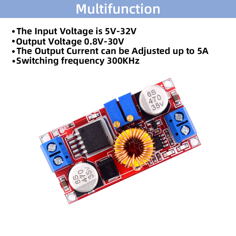 Original 5A DC to DC CC CV Lithium Battery Charging Board DC High Power Adjustable Step Down Module XL4015