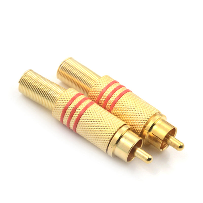 Wholesale RCA Male Power Amplifier Audio Accessories Line Adapter Connector