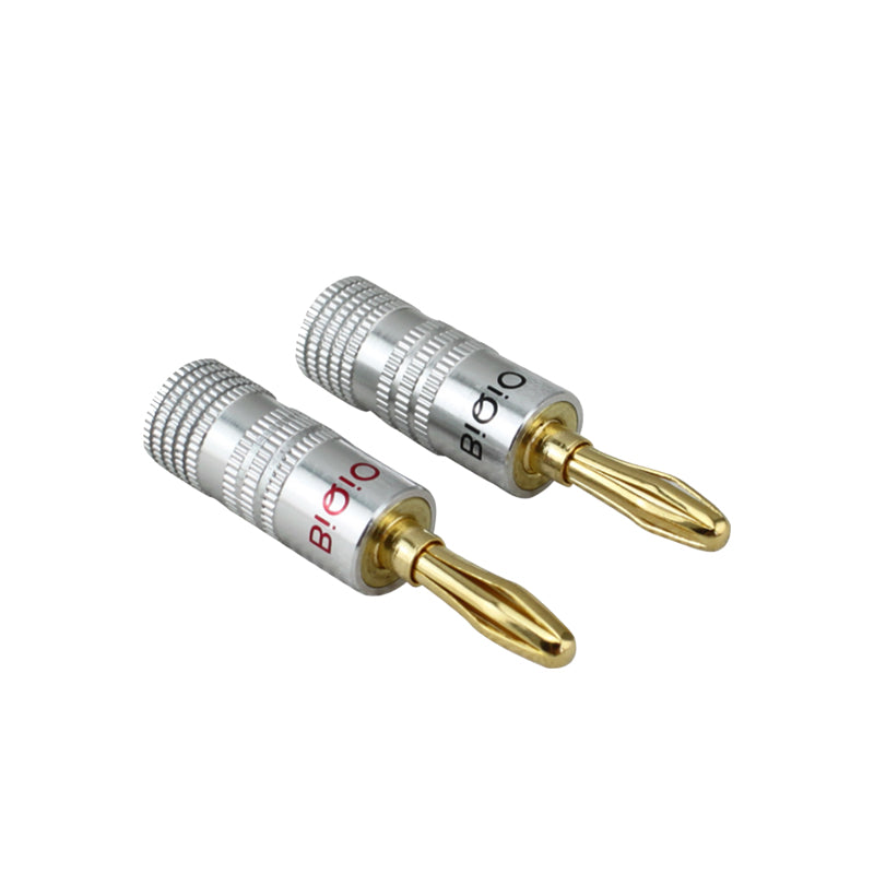Wholesale 24K Gold Plated Copper Male 4mm Audio Speaker Banana Plug Connector