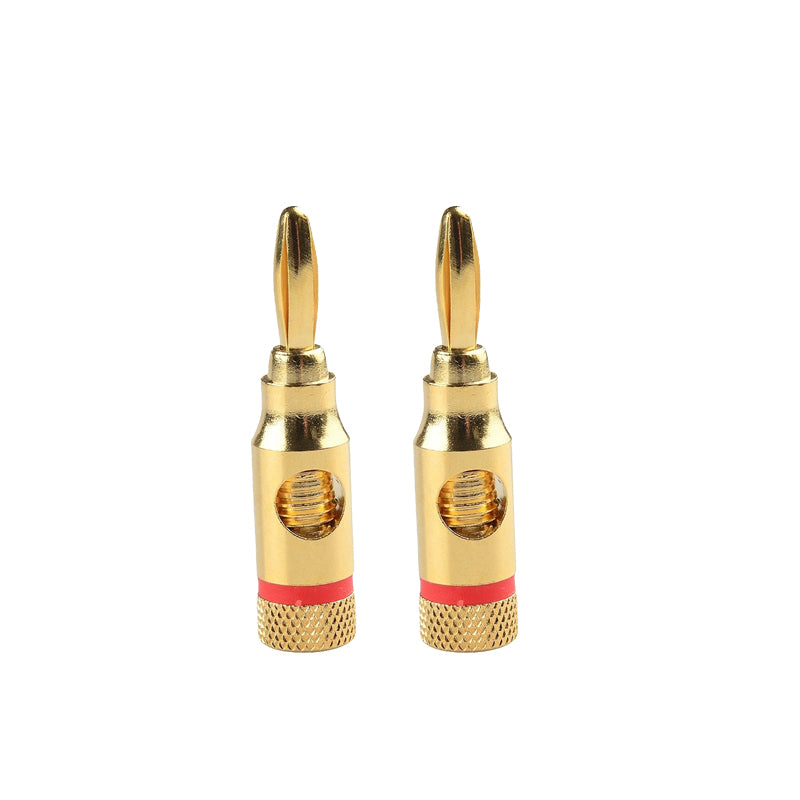 24k Gold Plated Speaker Banana Plugs Screw Type Banana Plugs Connector New Original Welcome To Inquire