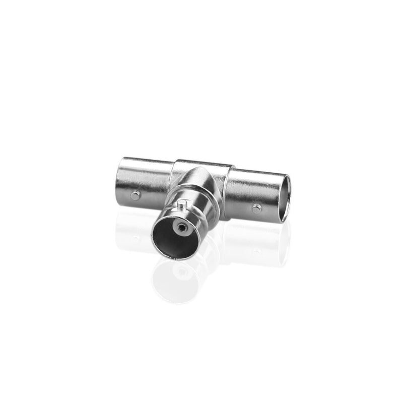 Wholesale Female To 2 Female T-Shape Splitter Adapter RF Connector For Security CCTV Cameras Surveillance Equipment